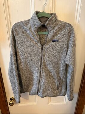 Women’s Patagonia Light Heather Gray Better Sweater Full-Zip Jacket Size Large
